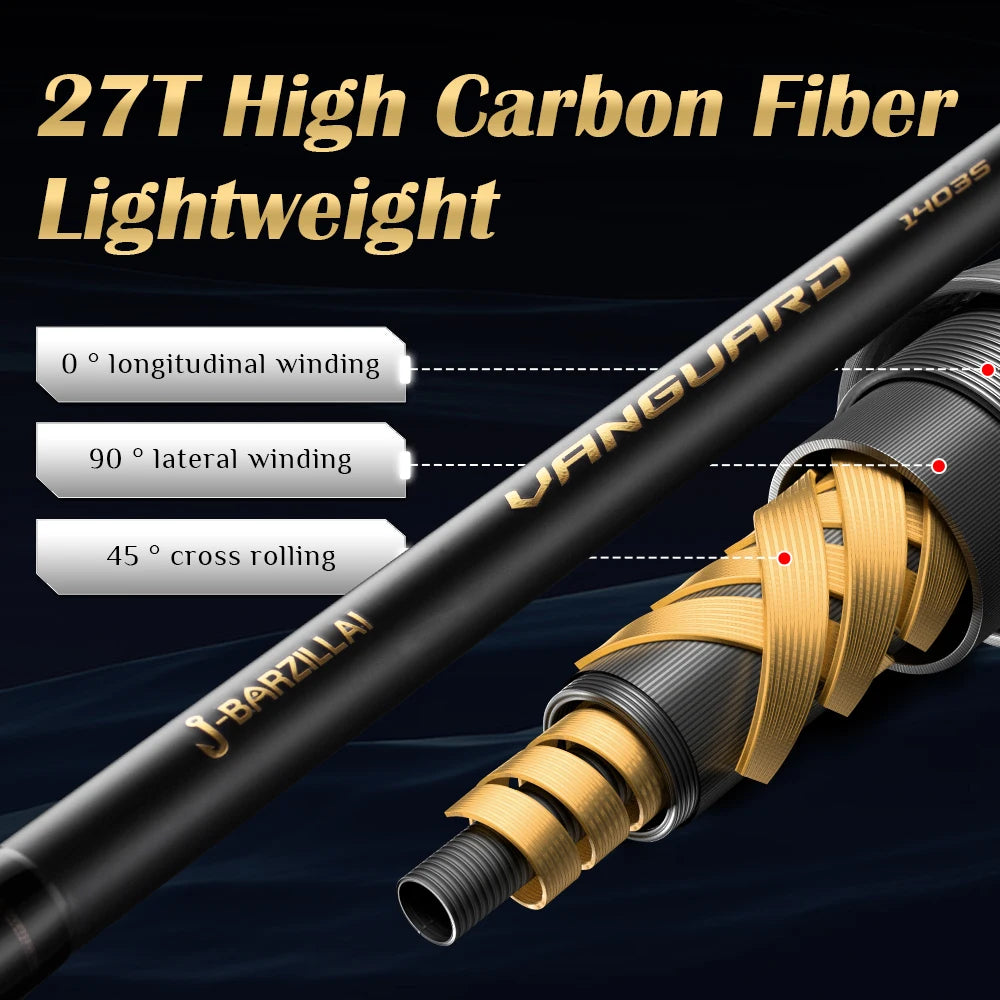 J-BARZILLAI Vanguard Carbon Surf Spinning Rod Ultra Light Sensitivity Saltwater