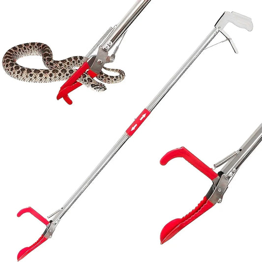 Alloet Foldable Snake Tongs Stainless Steel Reptile Grabber