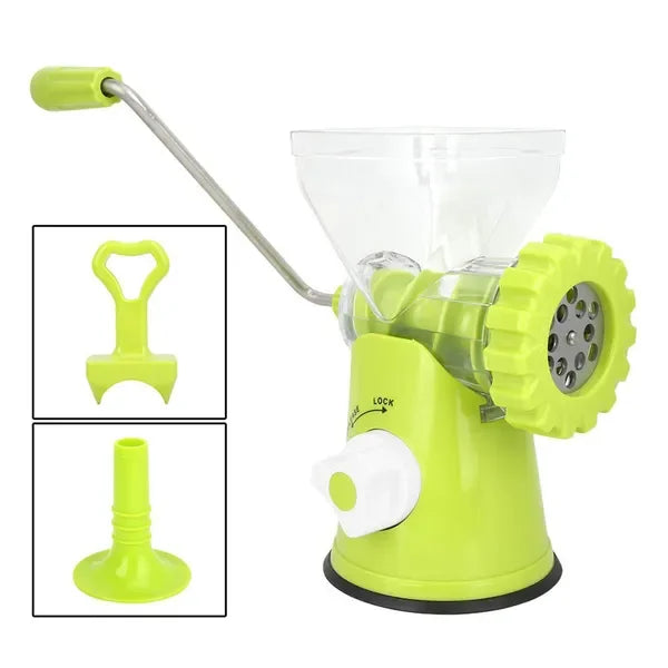 Manual Meat Grinder Hand Crank With Suction Base For Kitchen