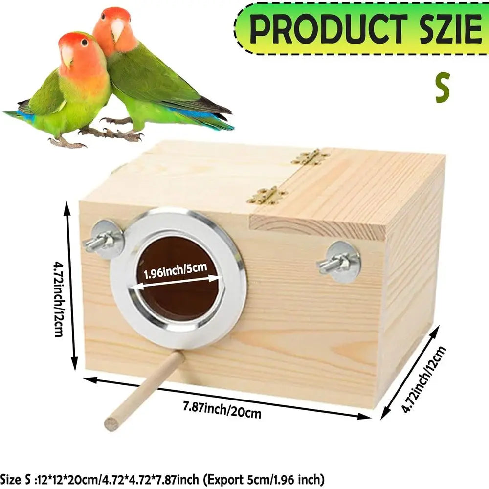 NONEM Parakeet Nest Box For Budgies Cockatiels Parrots Breeding