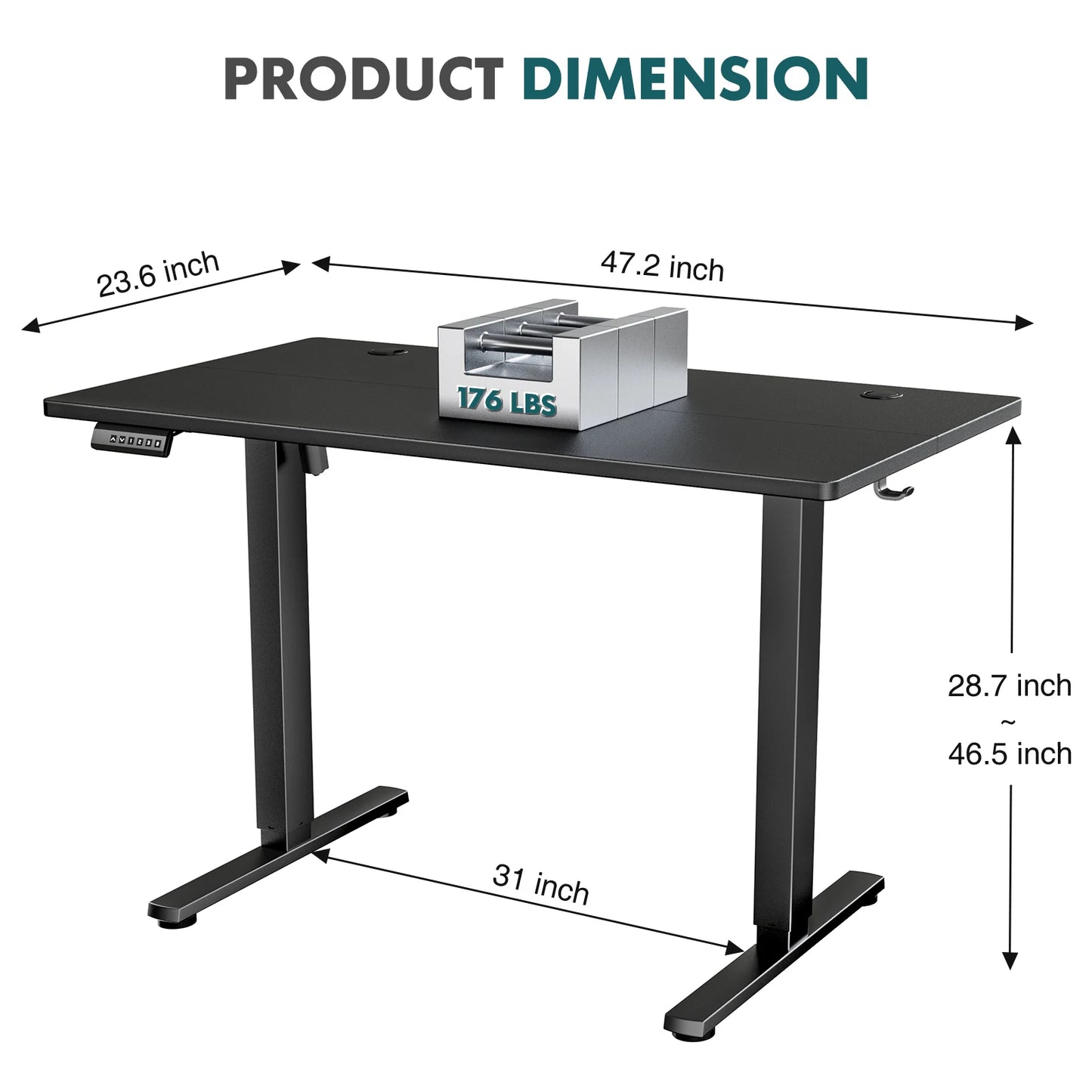 JHK Ergonomic Electric Standing Desk Height Adjustable