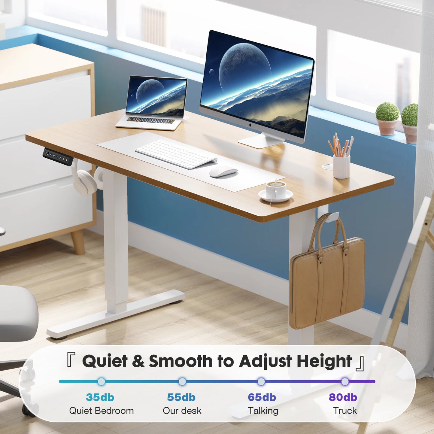 JHK Electric Standing Desk Adjustable Height Ergonomic Workstation