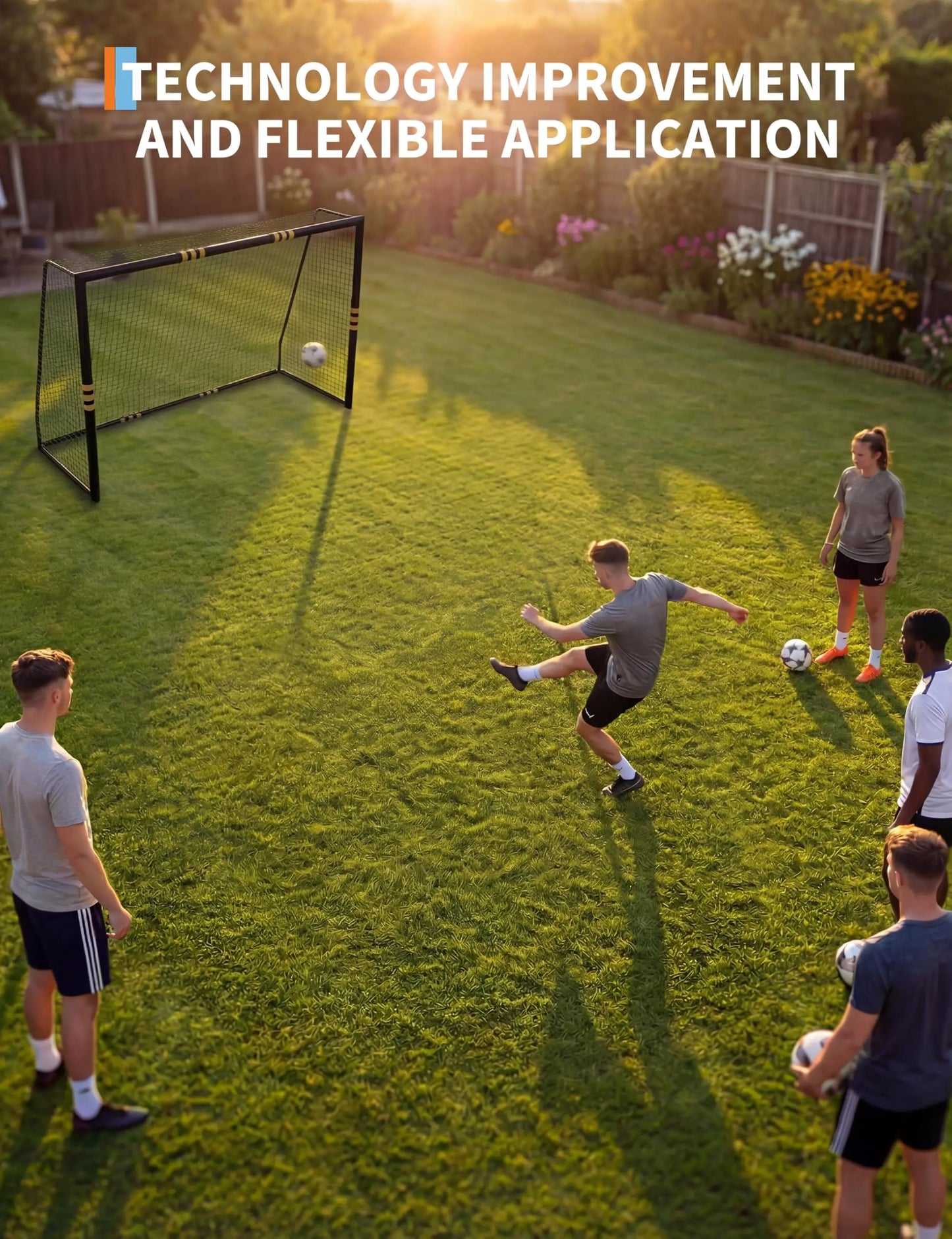 Soccer Goal Foam Padded Post Weatherproof Net Portable