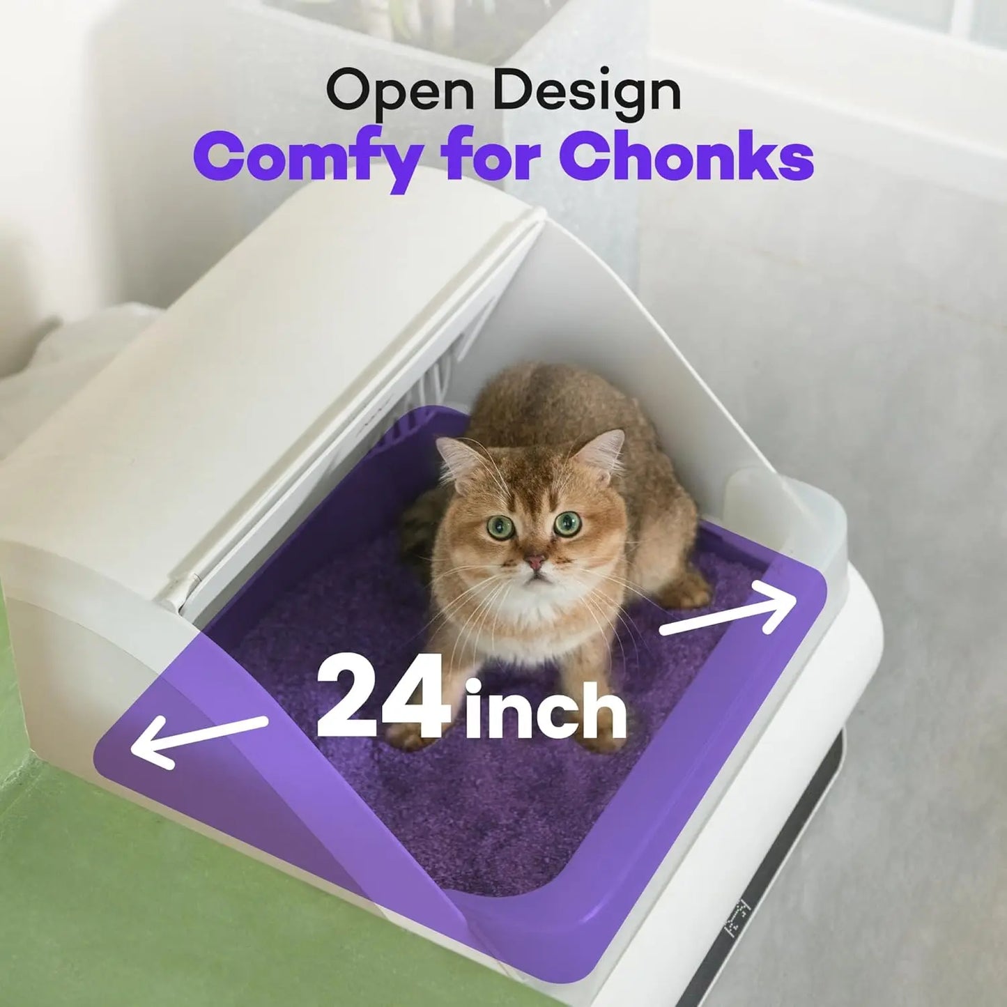 X5 Self Cleaning Cat Litter Box Open Top Split System