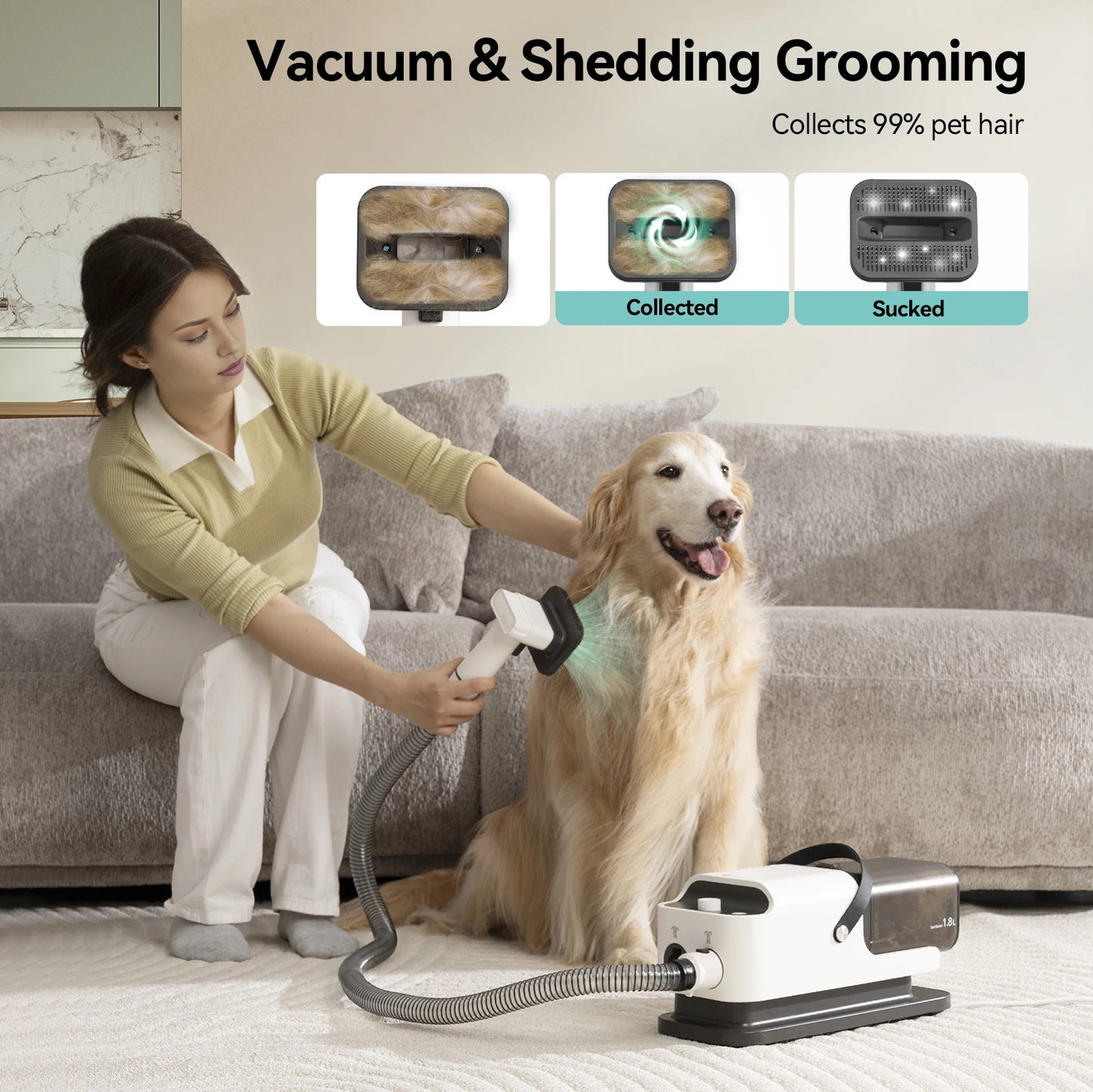 P1 Vacuum Cleaner Hair Dryer Dog Grooming Kit Pro Set
