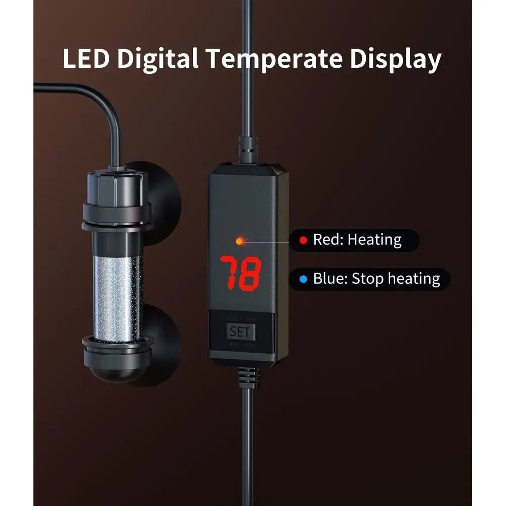 Rimless Betta Aquarium Kit With Self-Cleaning Filter Heater LED Light