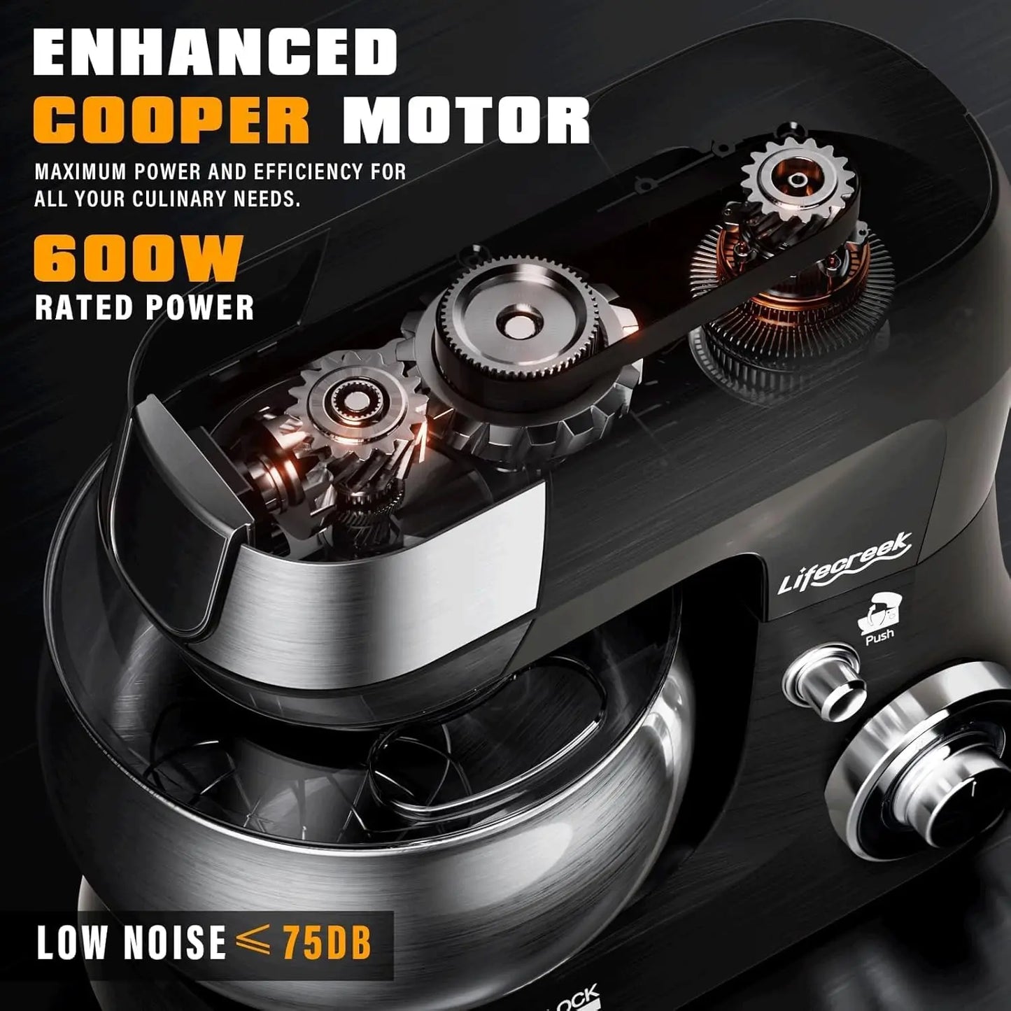 3-in-1 Multifunctional Stand Mixer, 5.3Qt 660W, 6-Speed Tilt-head with Stainless Steel Bowl, Meat Grinder, Juice Blender