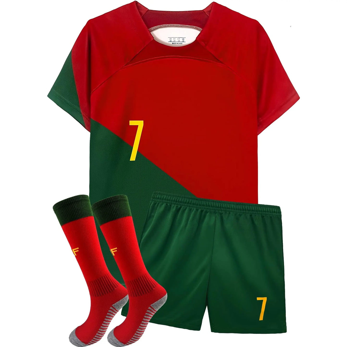 Kids Soccer Training Uniform Set Unisex Jerseys Kit