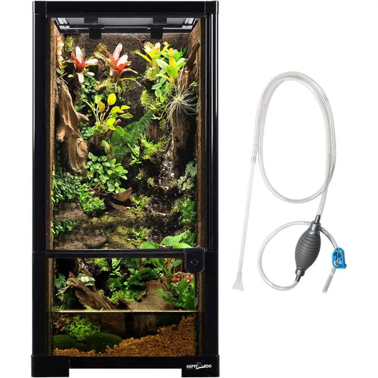 Glass Terrarium For Small Reptiles With Removable Screen