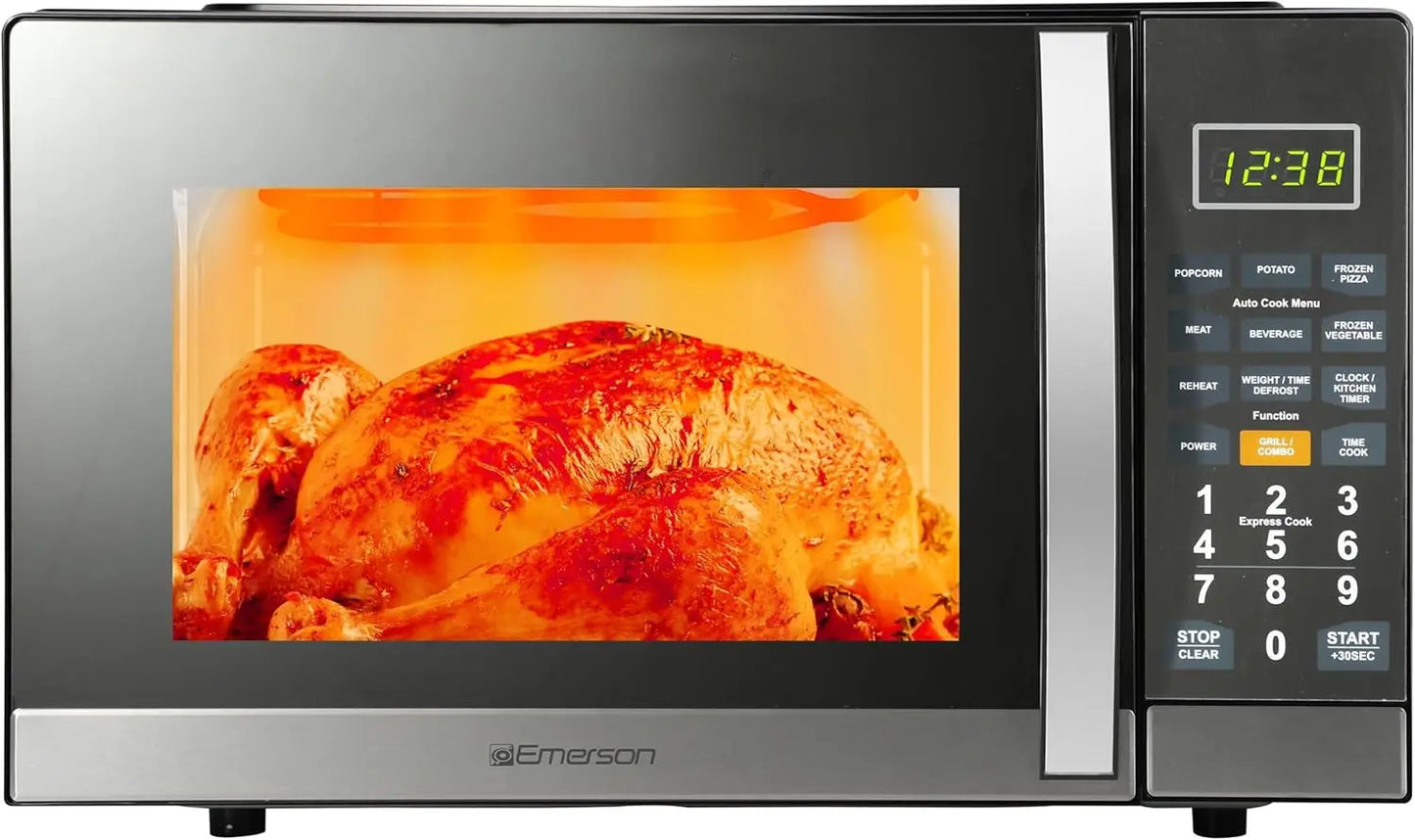 XMSJ 1100W Microwave With Built-In Grill LED Timer Presets