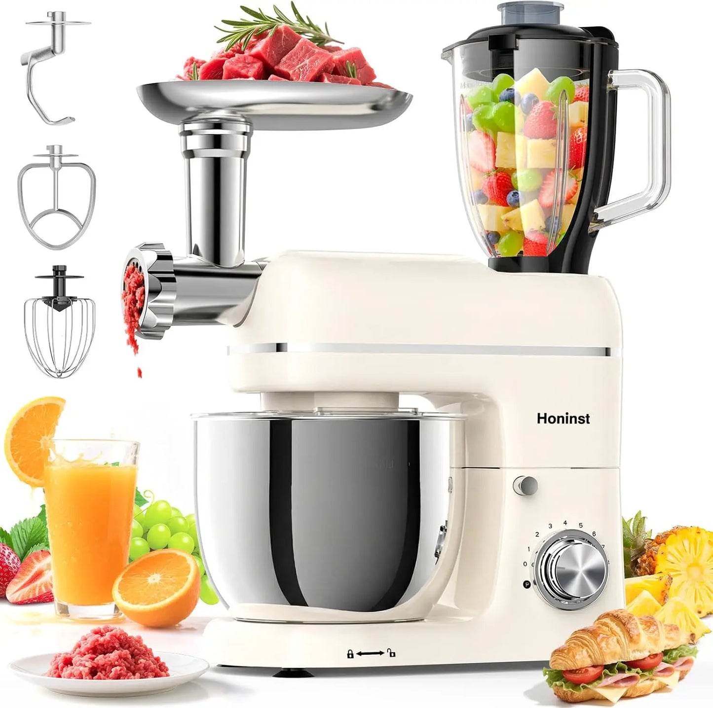 7 In 1 Kitchen Mixer With Blender And Meat Grinder