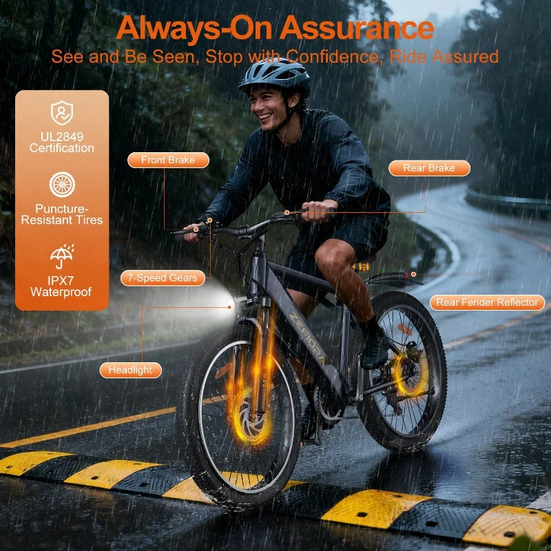 Zefiora M10 Mountain Ebike 48V 1000W Brushless Motor