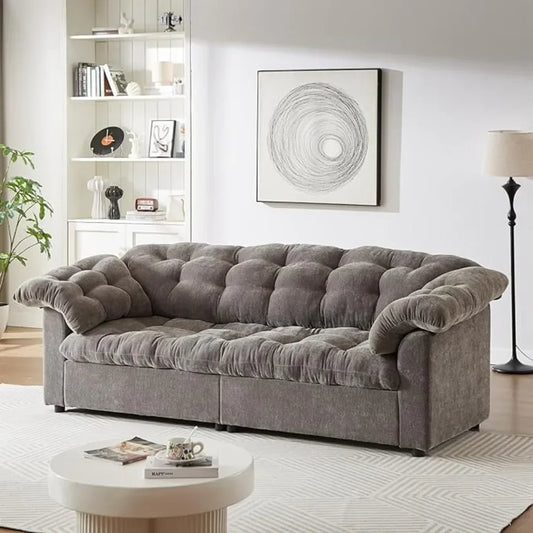 Cloud Couch Plush Chenille Fabric Sofa For Living Room