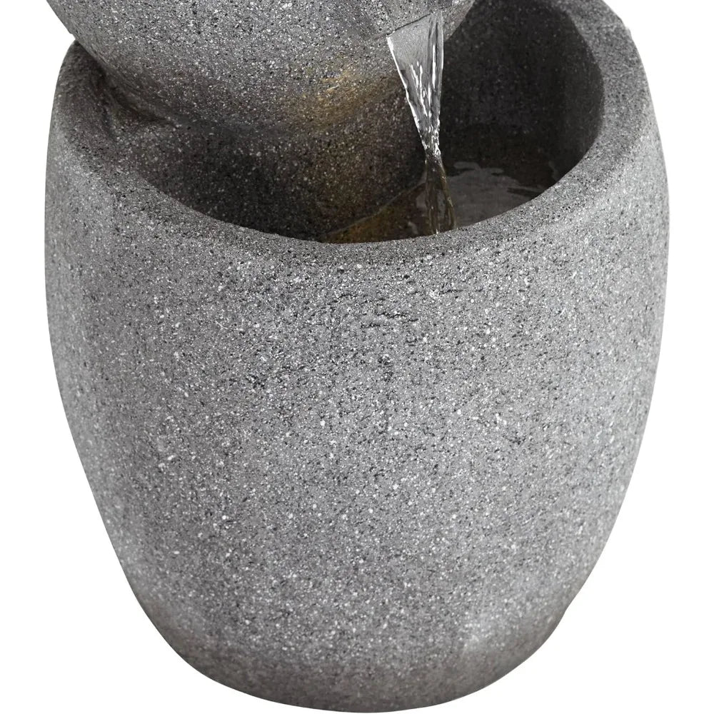 Lamps Plus Zen Modern Indoor Outdoor Floor Fountain With LED