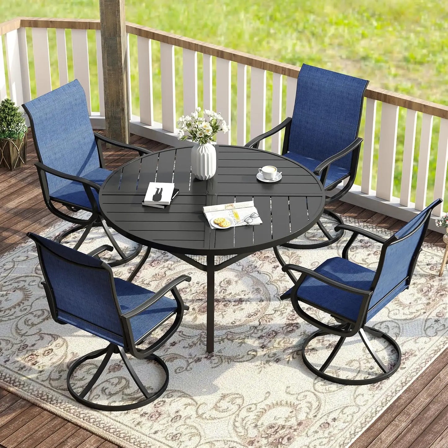 Five Piece Patio Dining Set For Four With Outdoor Table