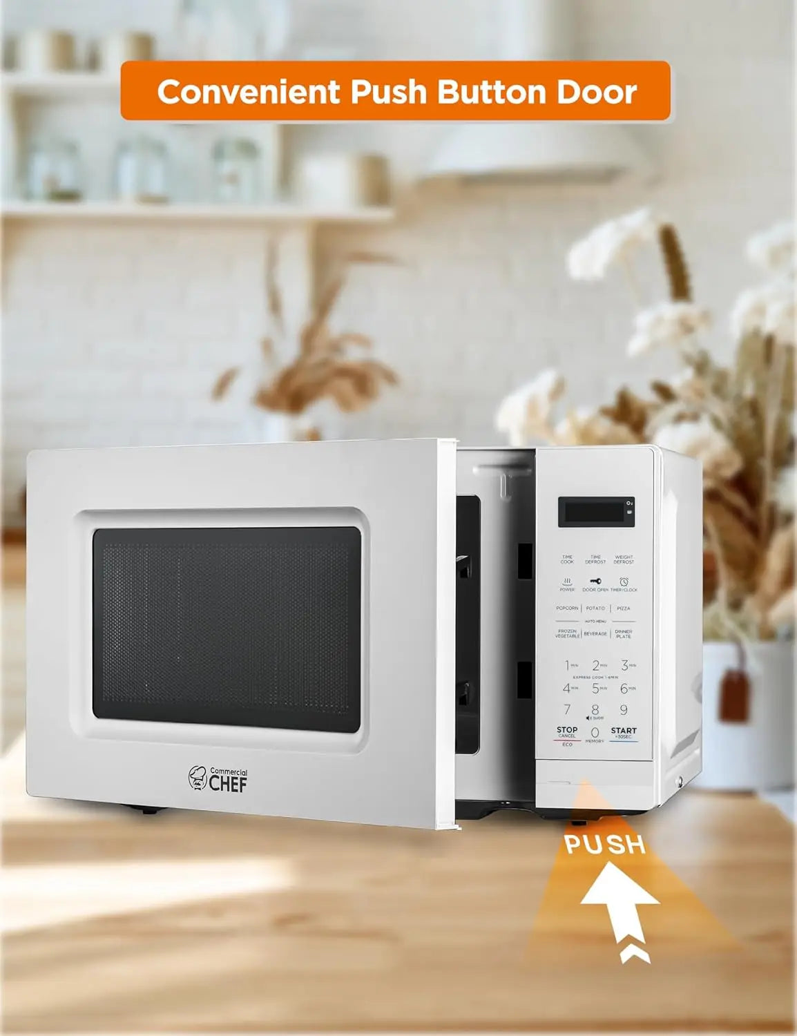 XMSJ 700W Countertop Microwave With Digital Display Child Safety Lock