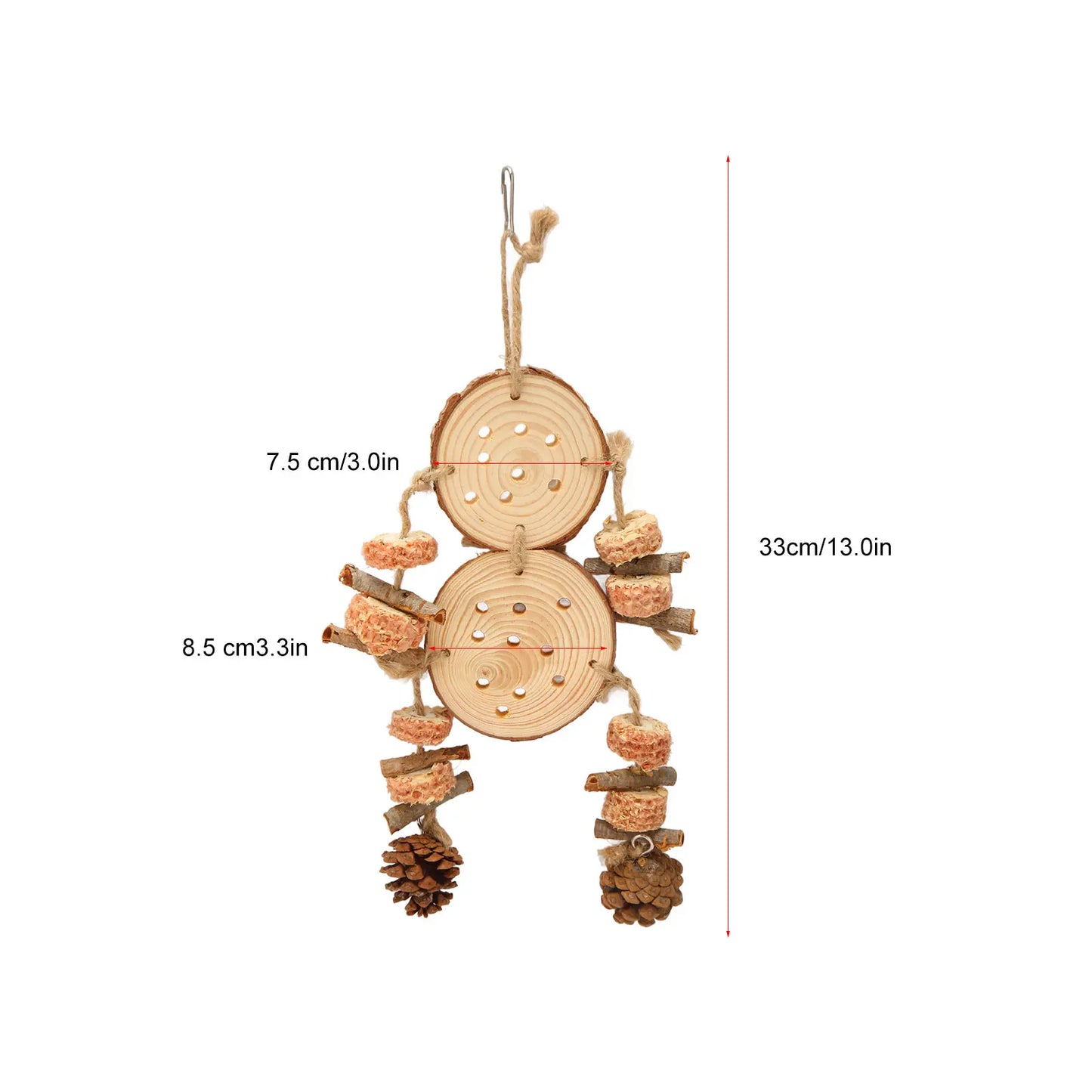 Wooden Puzzle Bird Chewing Toys for Parrots and Budgies