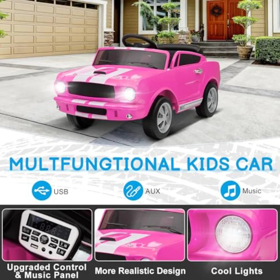 Shelby Licensed 12V Electric Ride On Car For Toddlers Remote