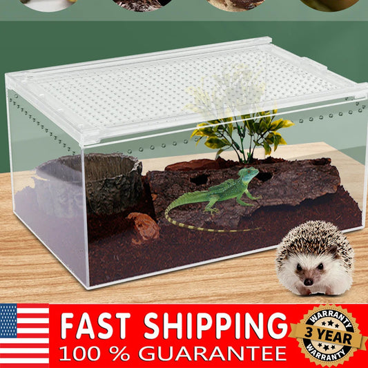 Magnetic Acrylic Large Enclosure 2.5 Gallon Reptile Breeding Box