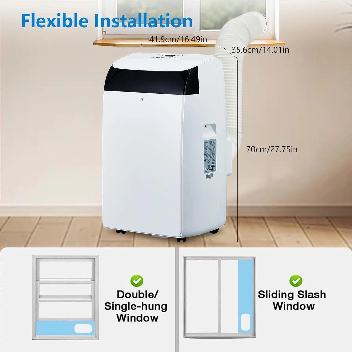 Adoolla 14000 BTU Portable Air Conditioner 3-In-1 With Remote