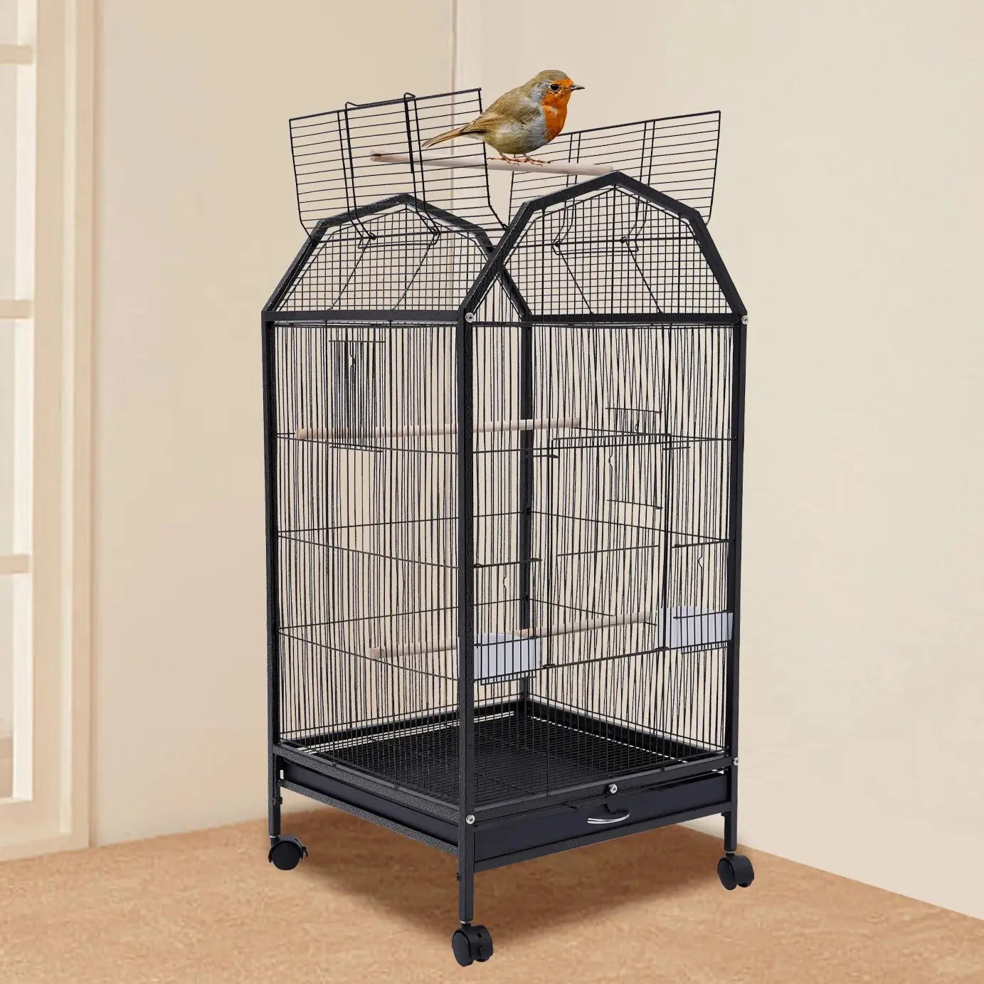Sichuan Cage Metal Parakeet Bird Cage 360 Degree Outdoor