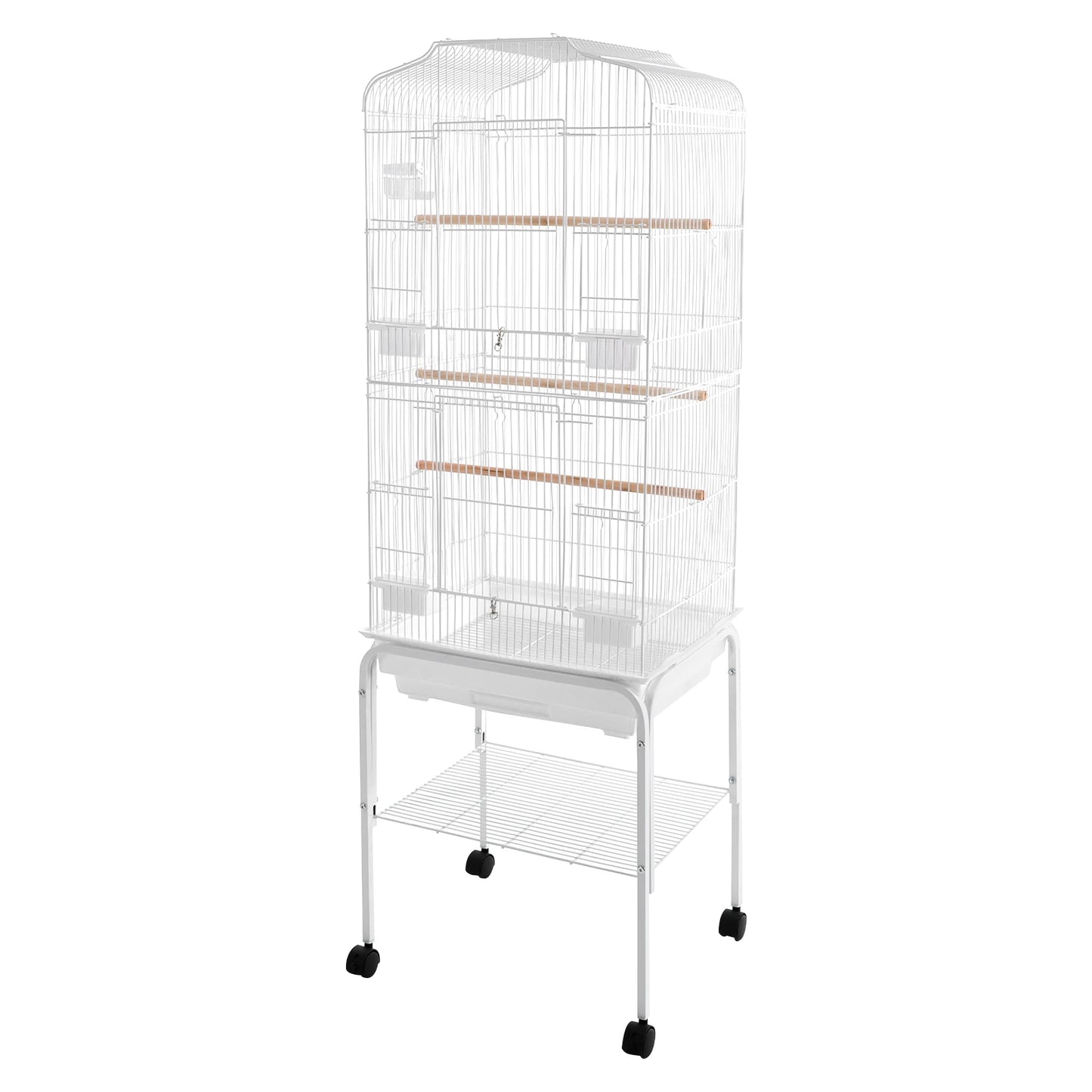 NONECN Large Bird Cage With Stand And Wheels For Parrots