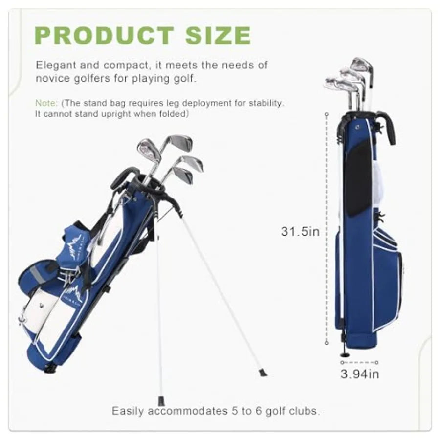 SHXI Sunday Golf Bag With Stand And Cooler Pocket Carrier