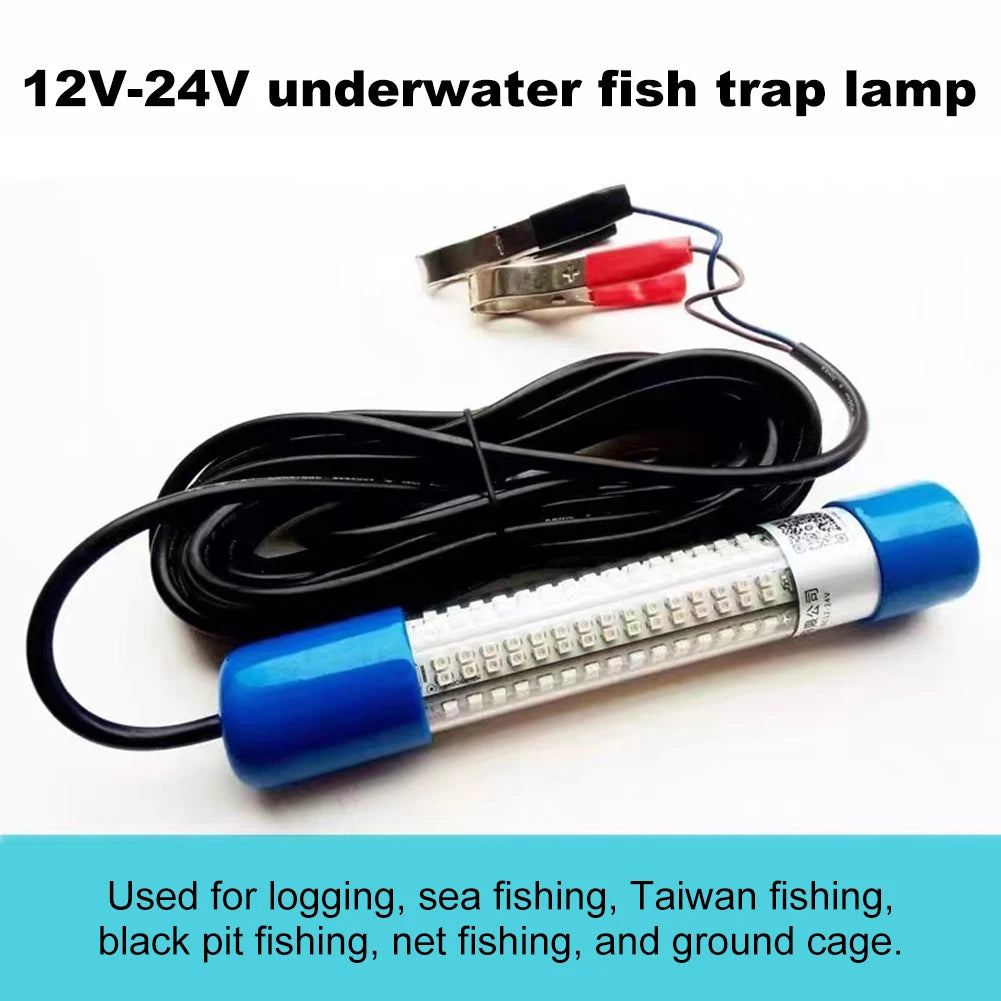 Deemount Submersible Fishing Light 50W Waterproof Bait Finder Lamp 12-24V