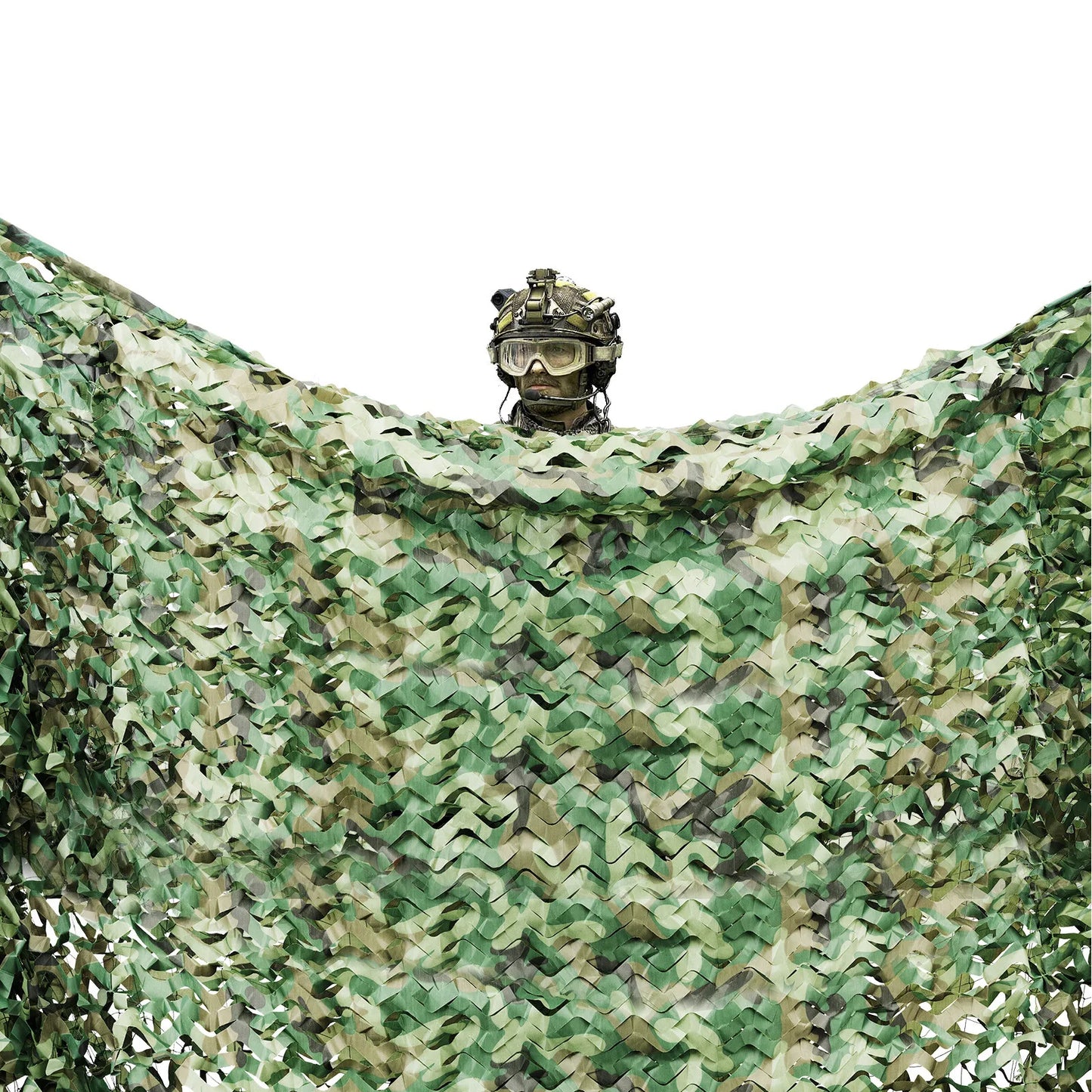 NONECN Camouflage Net Polyester Surface And Nylon String For Garden