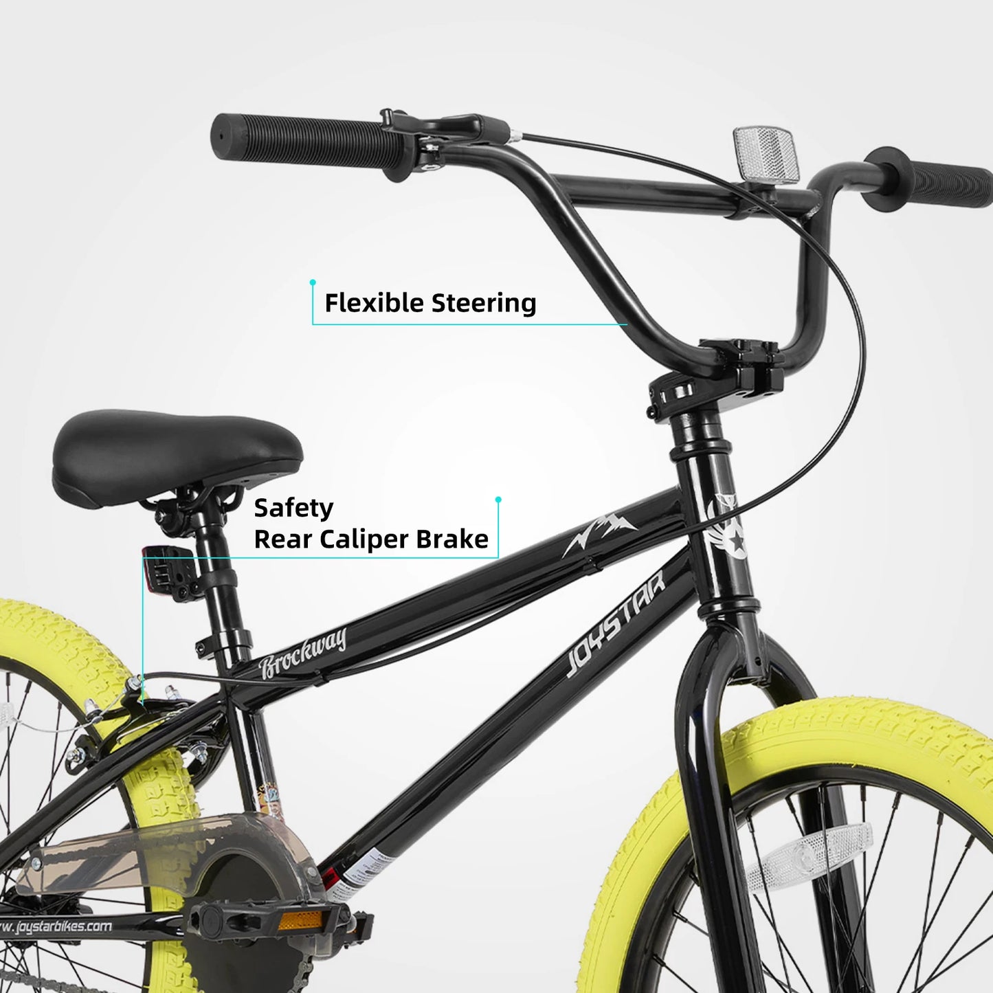 JOYSTAR Brockway Freestyle Kids BMX Bike For Beginners 2 Pegs