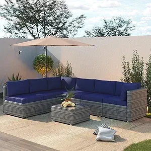 Outdoor Patio Furniture Set All Weather Rattan Wicker Conversation Set