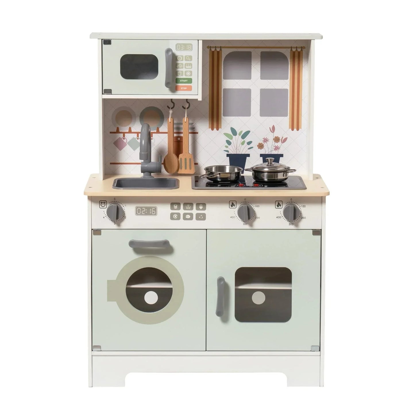 Robotime Wooden Toy Kitchen Set With Lights And Sounds
