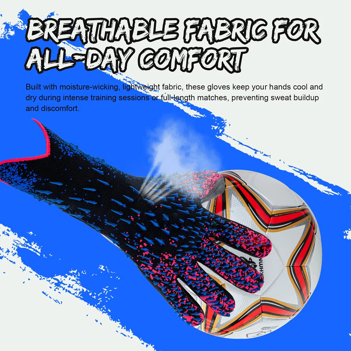 Soccer Goalkeeper Gloves for Kids and Adults with Strong Grips