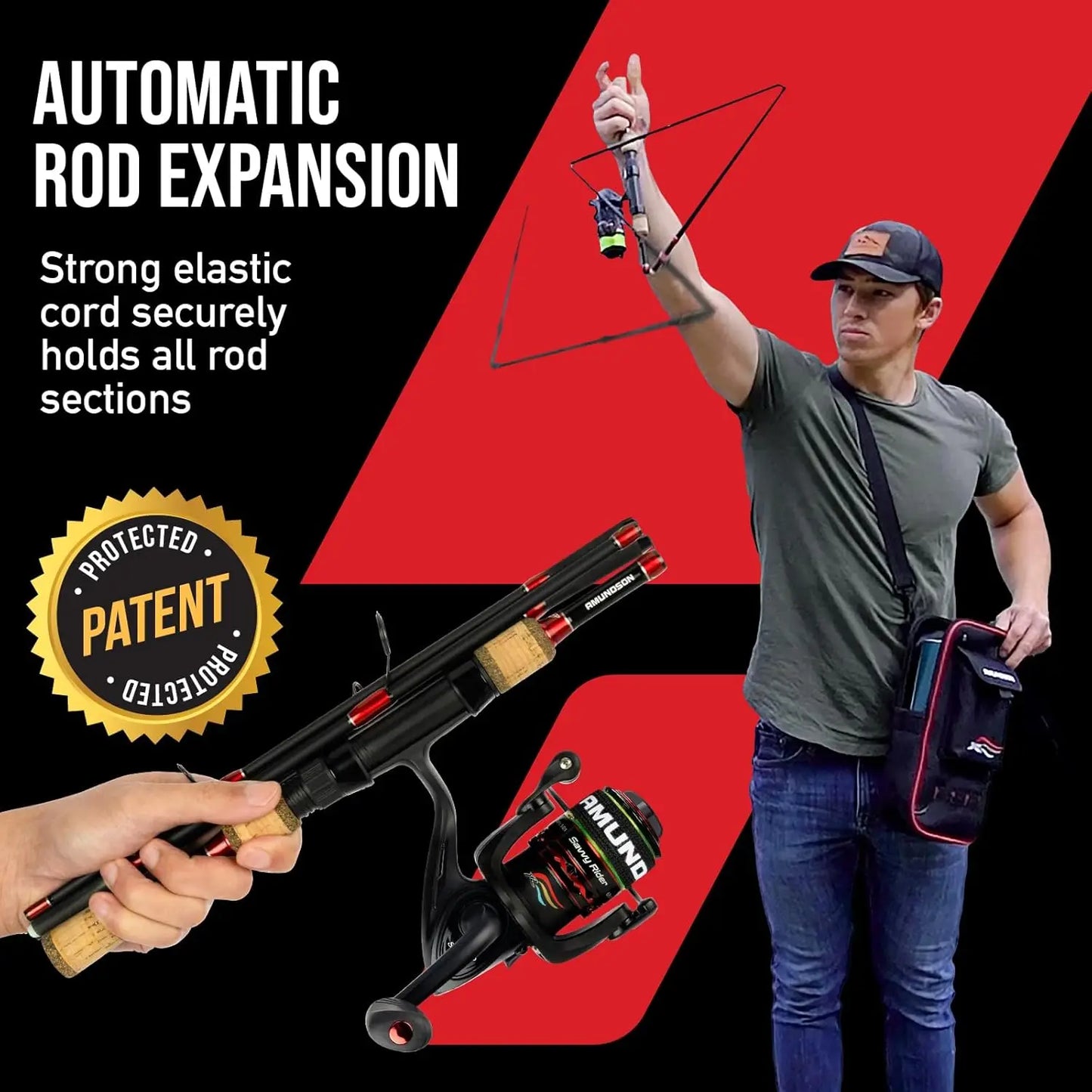 Automatic Quick Setup Fishing Combo With Durable Rod And Lures