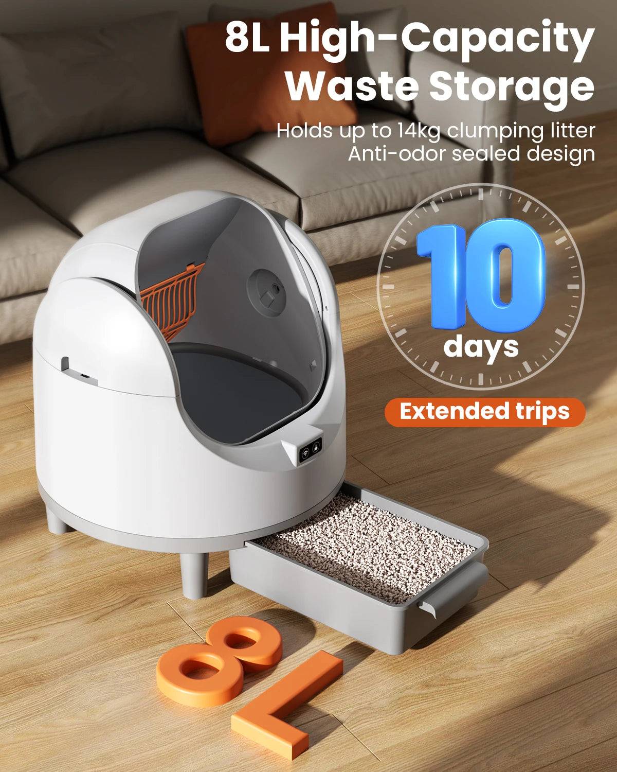 cityflee Automatic Self Cleaning Cat Litter Box With App Control