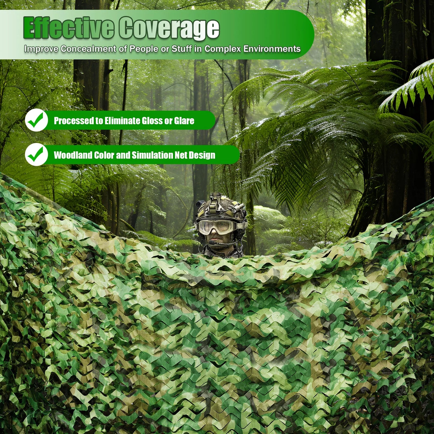 Camouflage Hunting Net Mesh Waterproof Lightweight Sunshade