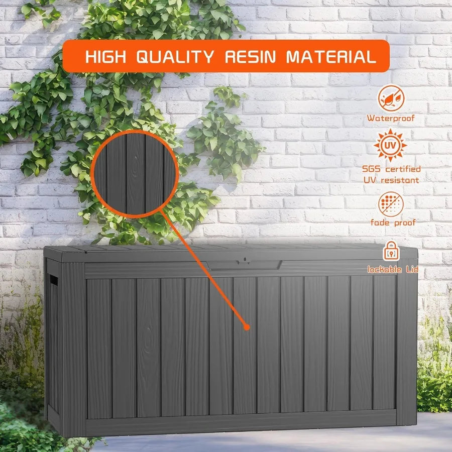 Deck Box Outdoor Storage for Patio Cushions and Tools