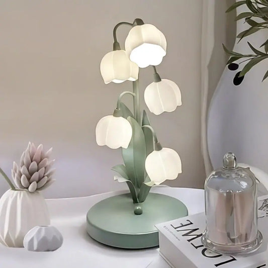 Flower Lamp For Home Vintage Bedside Five Lily Of The Valley Reading Lights