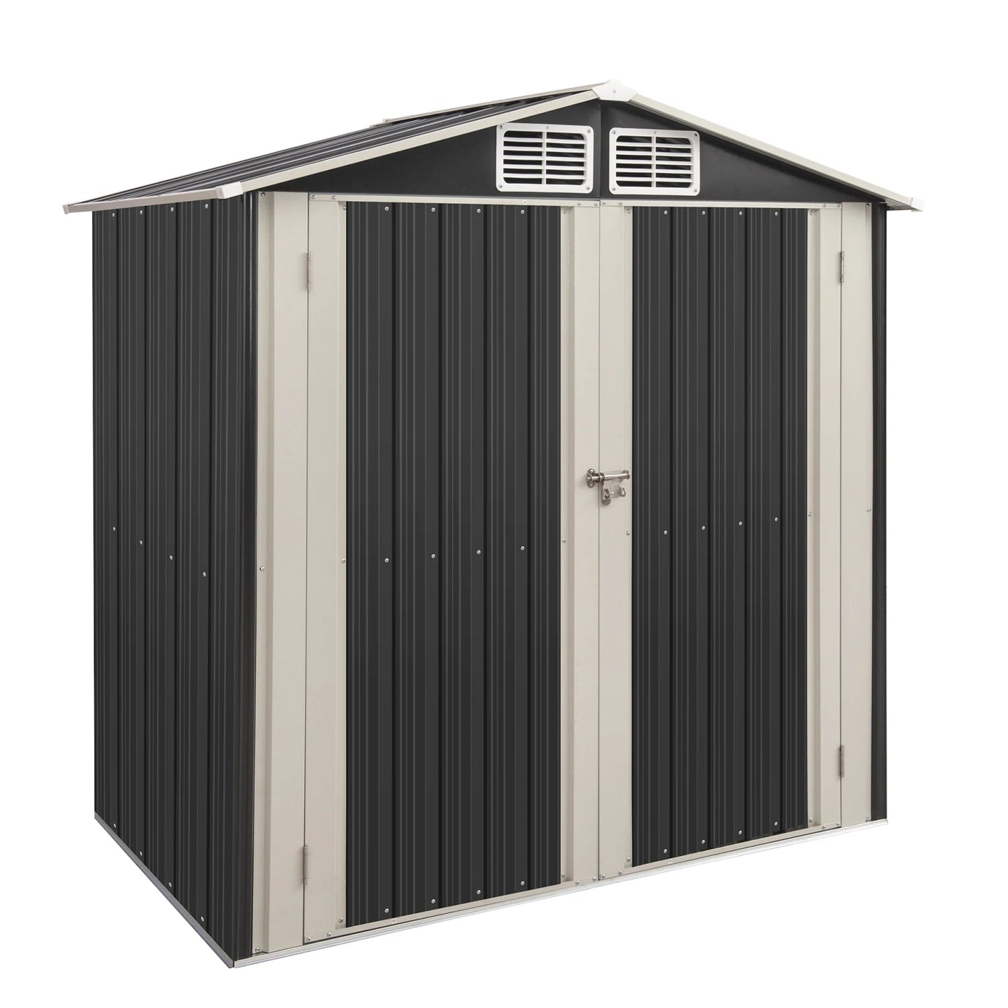 Morngardo Outdoor Metal Storage Shed Corrosion Resistant With Lockable Door