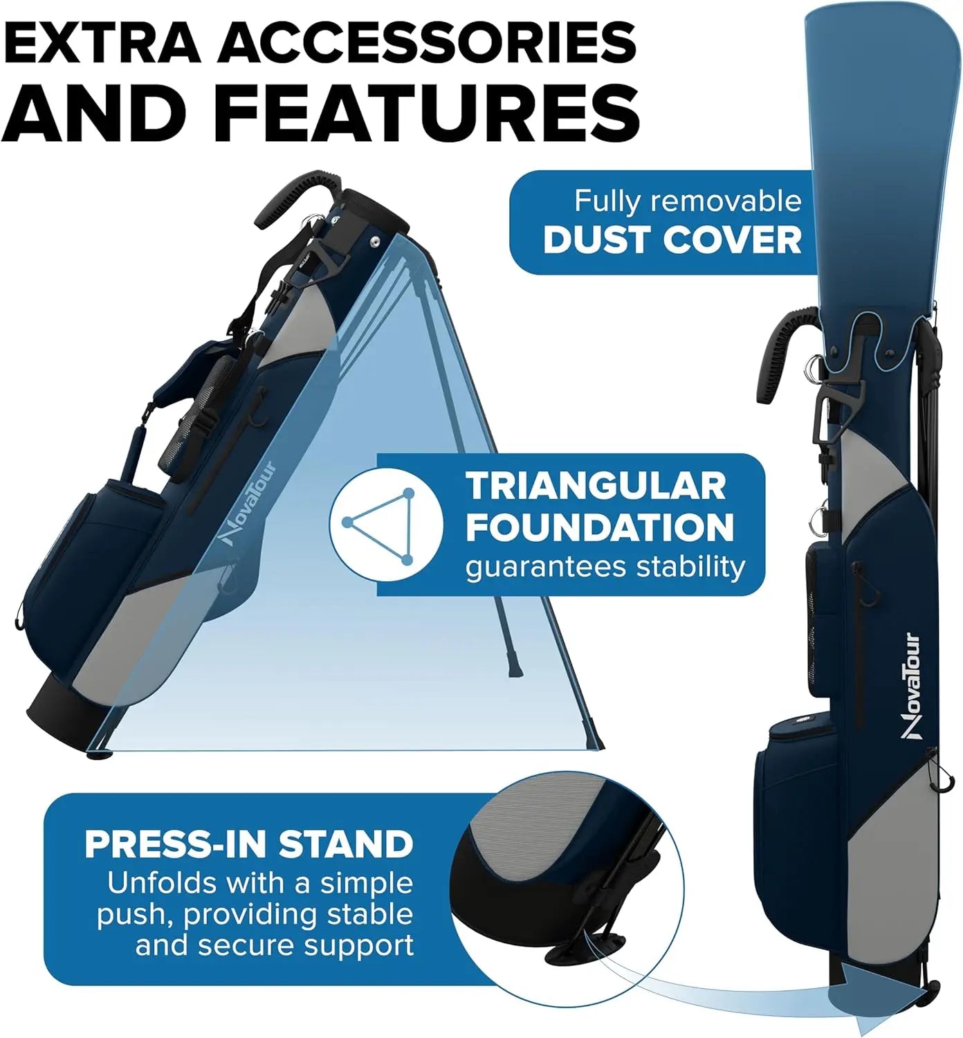 Ultra Lightweight Par 3 Golf Bag With Double Strap Pockets