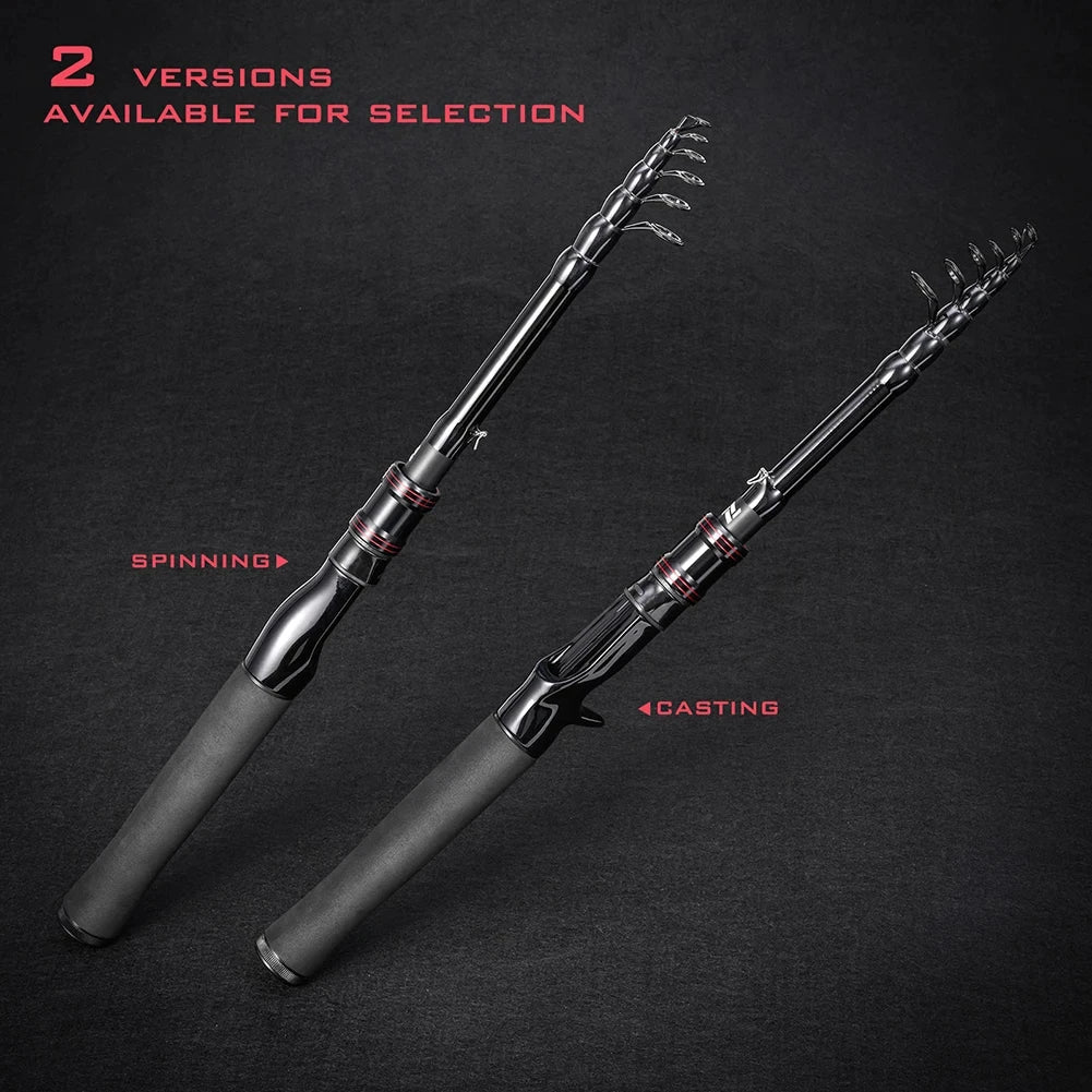 SHIQIAN Telescopic Carbon Fishing Rod With High Strength Line