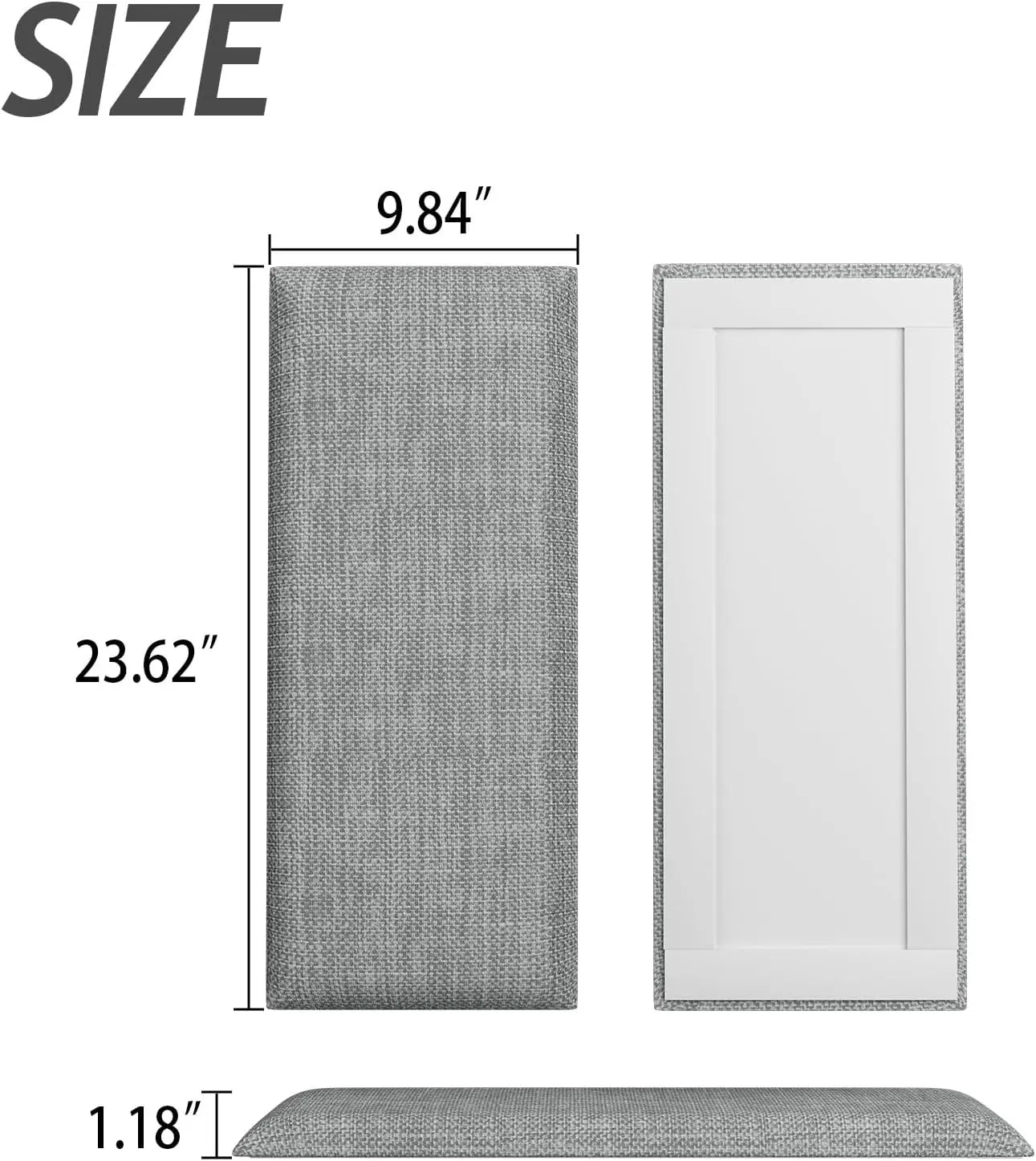 Peel and Stick Wall Headboard Terry Cloth Panels Set 4