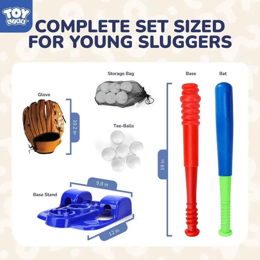 Tball Baseball Set For Kids With Bat Tee Stand Complete