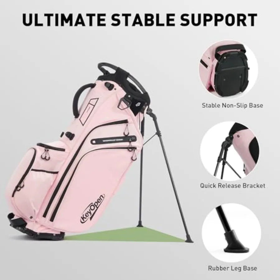 YAO HUI HUANG Golf Stand Bag 14 Way Full Length Dividers Weatherproof