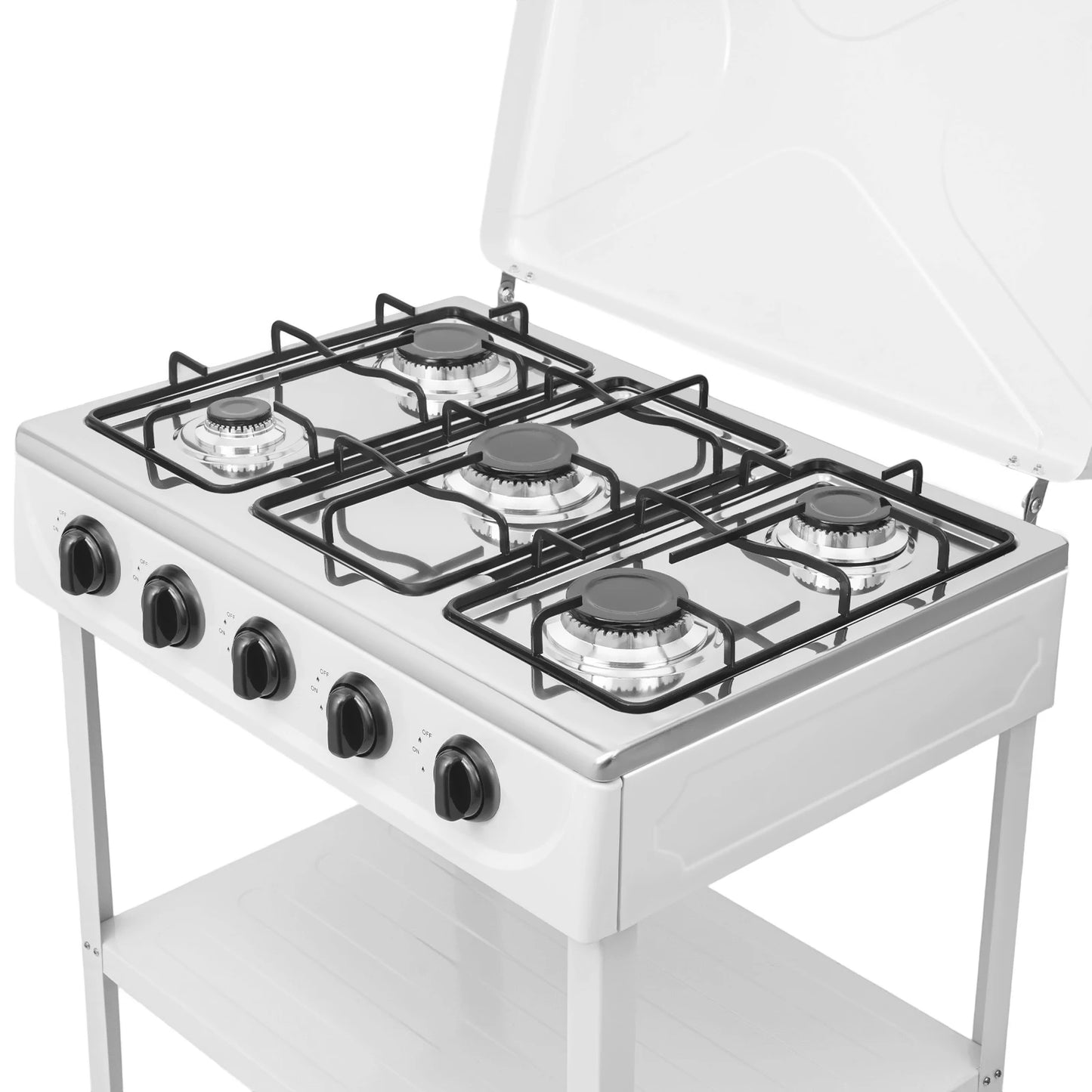 5 Burner Freestanding Gas Grill With 2.5 kW Burner Outdoor