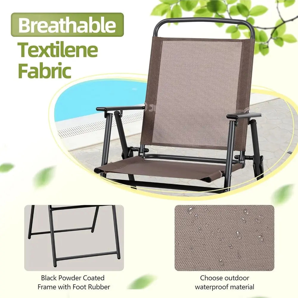 Folding Patio Dining Set All Weather Outdoor Table and Chairs