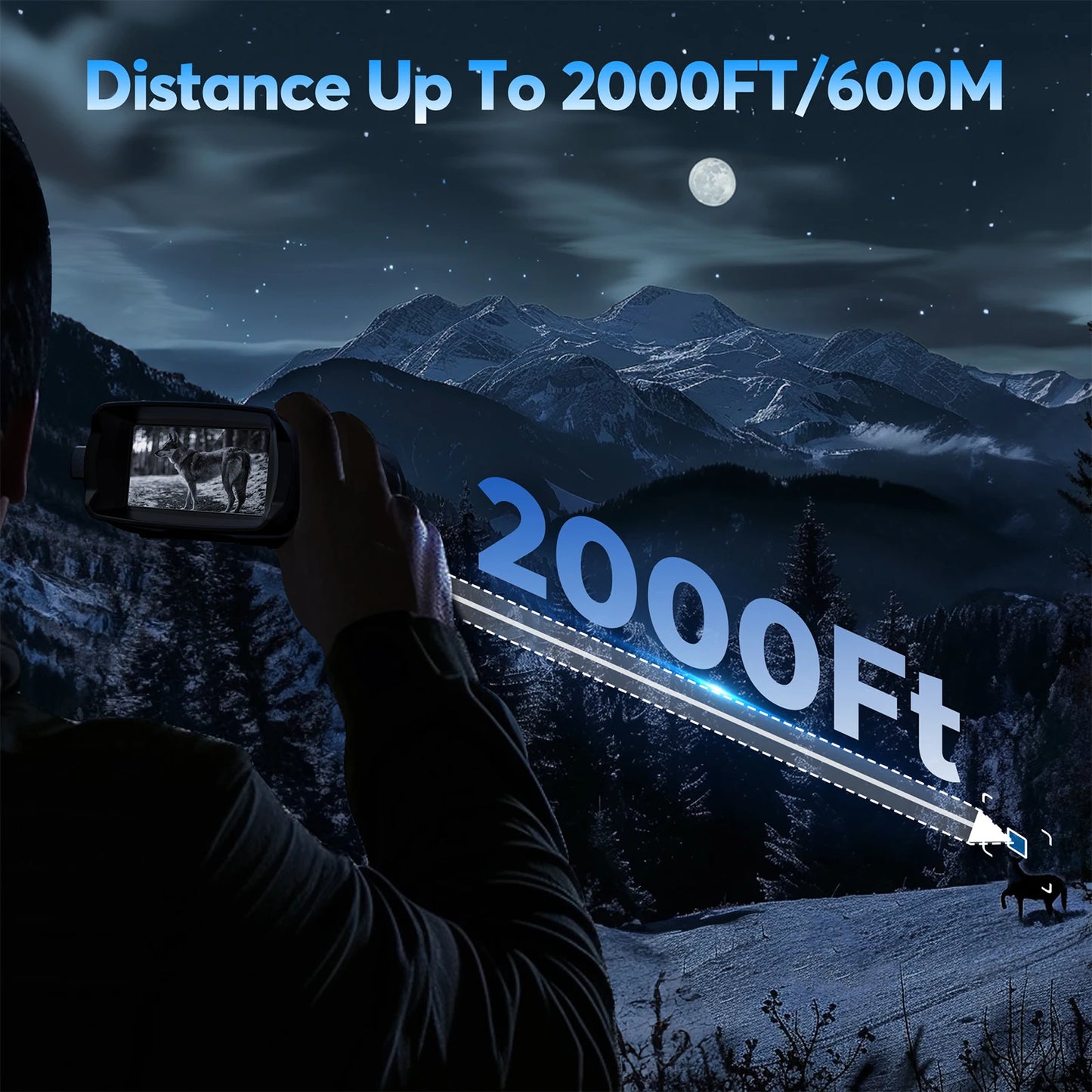 USB Rechargeable 4K Night Vision Binoculars With 8X Digital Zoom Infrared