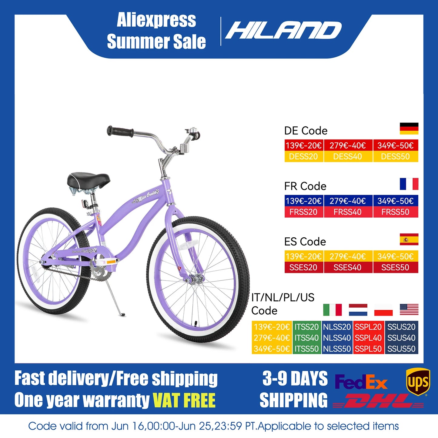 Joystar Beach Cruiser Bike Single Speed With Coaster Brake Steel Frame