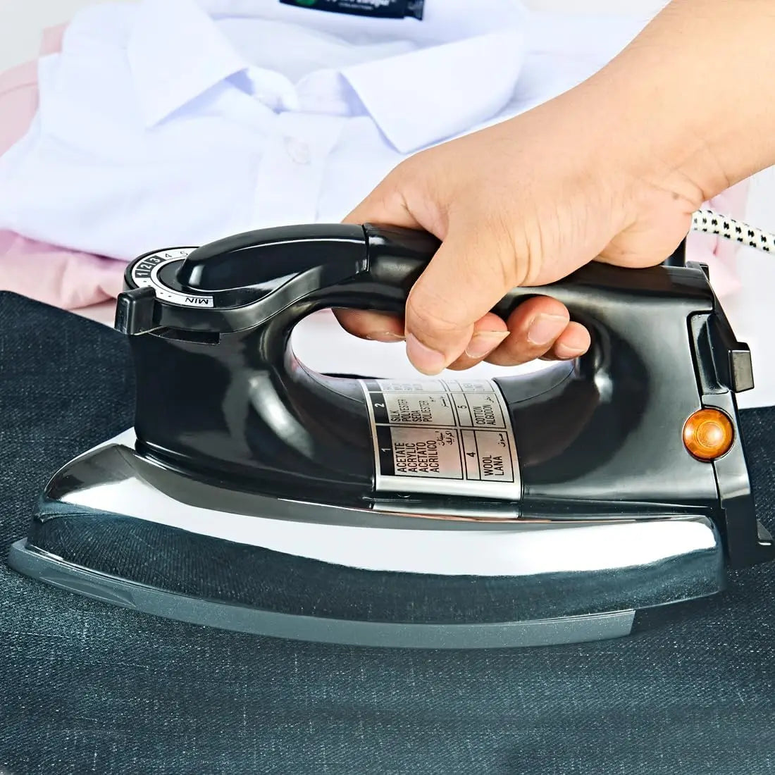 XMSJ Dry Iron No Steam No Holes Nonstick Soleplate