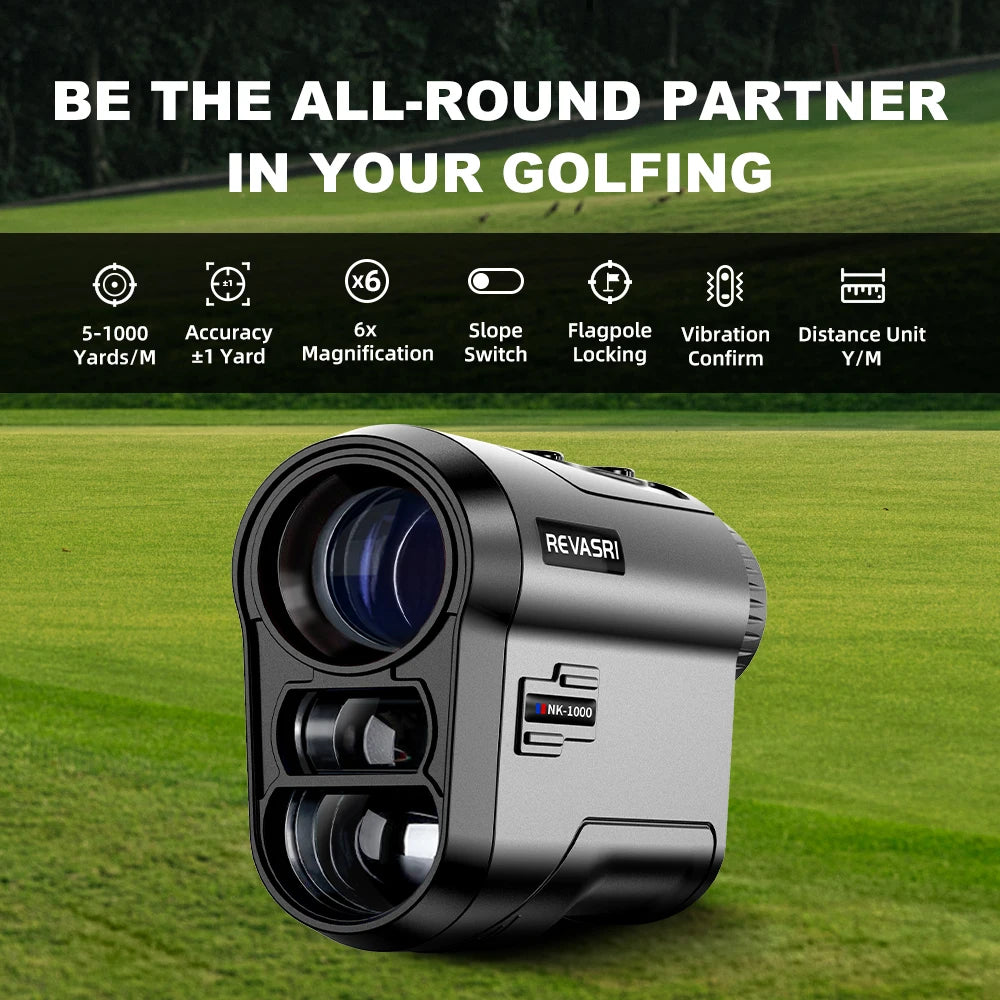 REVASRI Golf Rangefinder 6x Magnification With Slope Compensated Distance